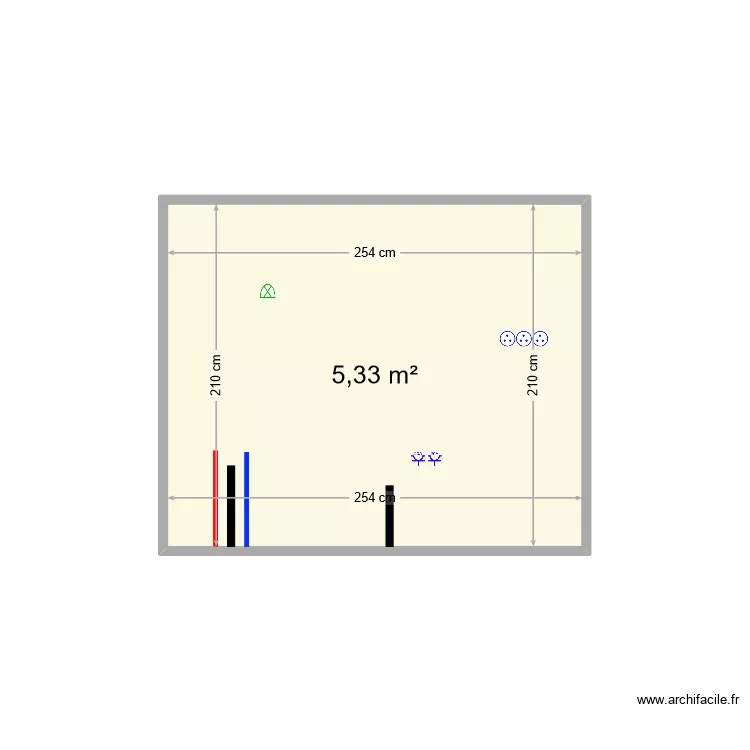 coté ouest. Plan de coté ouest. Plan de