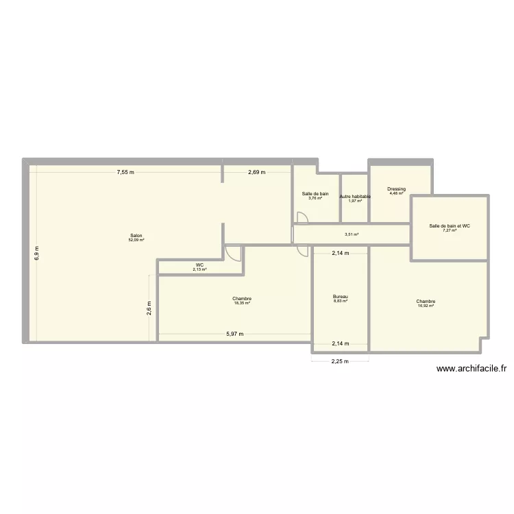projet3. Plan de 10 pièces et 119 m²