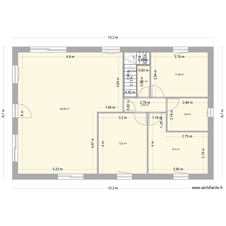 maison avec cote version3. Plan de 0 pièce et 0 m2 maison avec cote version3. Plan de 0 pièce et 0 m2