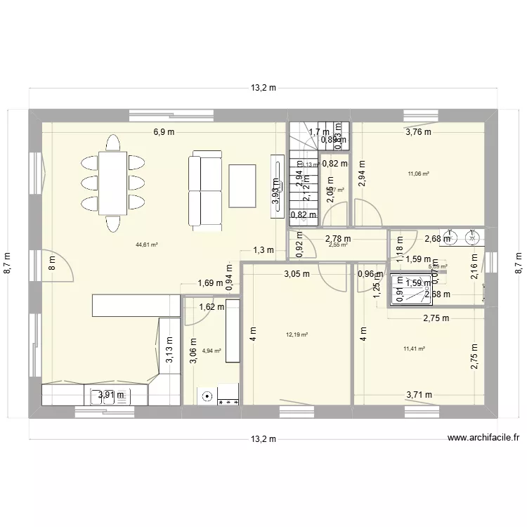 maison avec cote version3. Plan de 13 et 196 m² maison avec cote version3. Plan de 13 et 196 m²