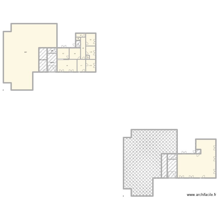 auterive. Plan de 22 pièces et 870 m2