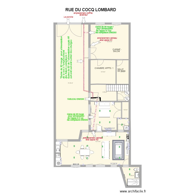 ENEDIS. Plan de 0 pièce et 0 m2