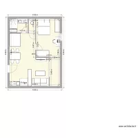 AREA 97133  Logement 8mx6m  1 chambre