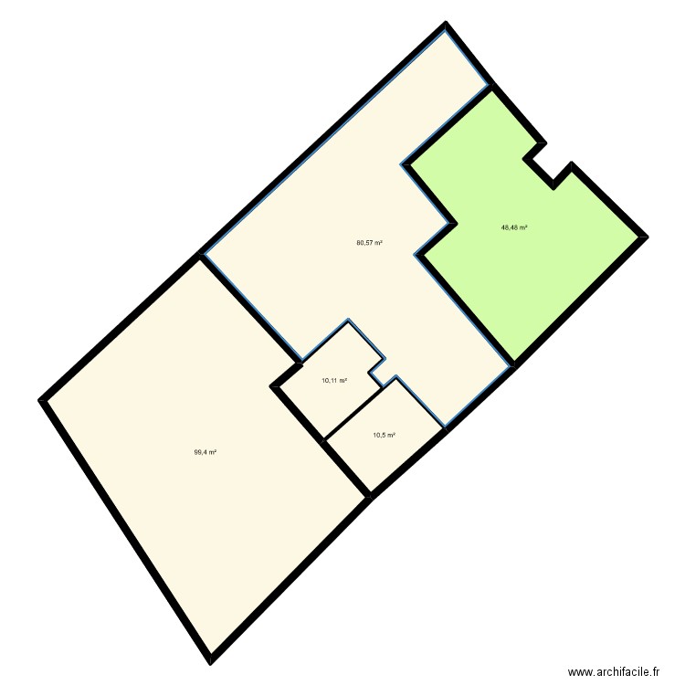 GUASP. Plan de 5 pièces et 249 m2