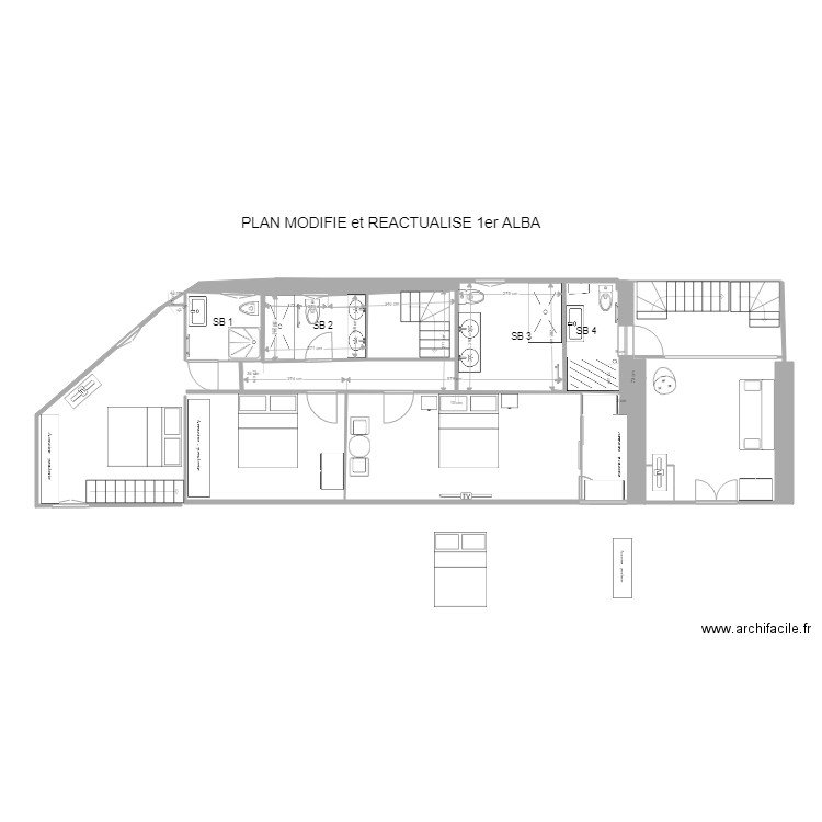 PLAN MODIFIE REACTUALISE 1er ALBA. Plan de 0 pièce et 0 m2