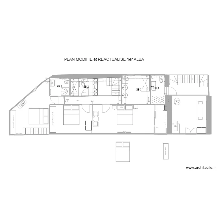 PLAN MODIFIE REACTUALISE 1er ALBA. Plan de 