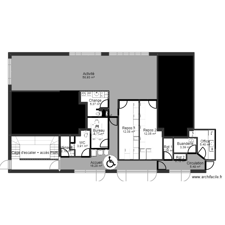23 Local Lyon 03 Desaix Projet Jr 1. Plan de 0 pièce et 0 m2