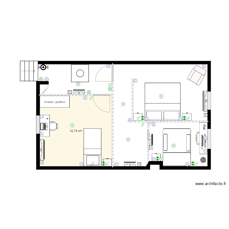 Etage Montmarault. Plan de 0 pièce et 0 m2