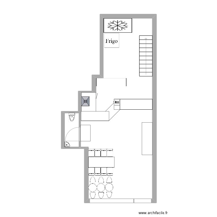 BAR A SALADE TOILETE FERMEE. Plan de 0 pièce et 0 m2