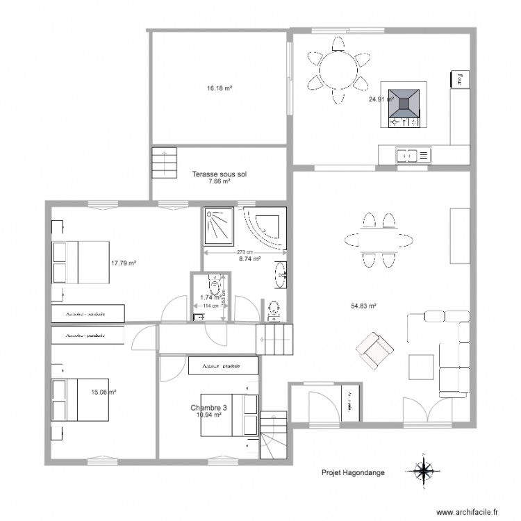 AFTAG sous sol 3. Plan de 0 pièce et 0 m2