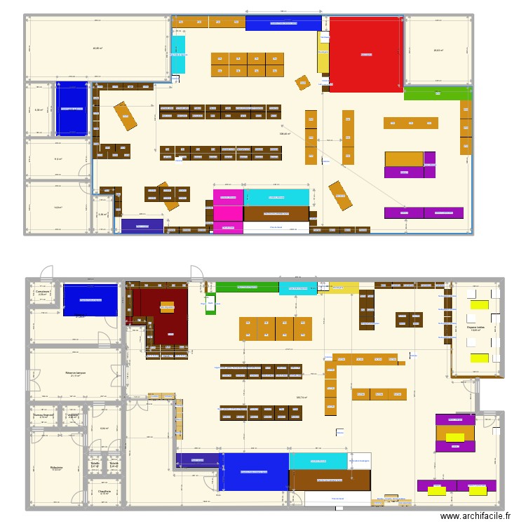 Magasin Saint-Georges Lucas 23 novembre 2022. Plan de 20 pièces et 850 m2