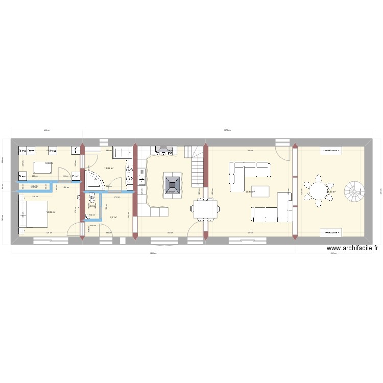 ermenonville. Plan de 28 pièces et 267 m2