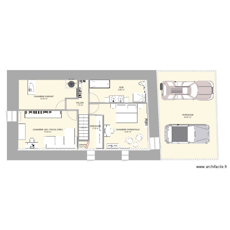 ETAGE. Plan de 0 pièce et 0 m2