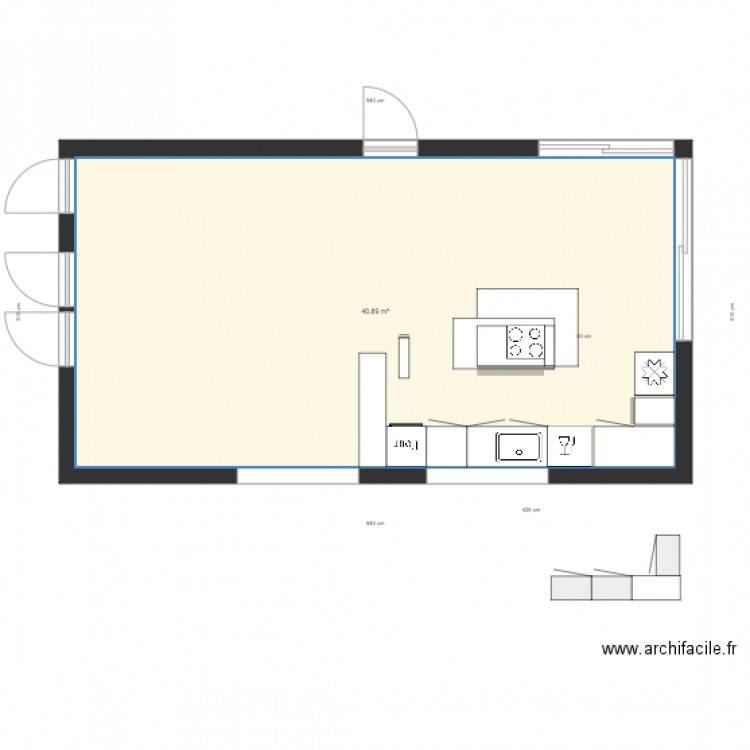 CUISINE. Plan de 0 pièce et 0 m2