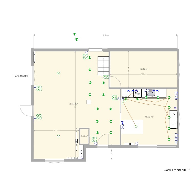 plan electricite partiel 210108. Plan de 0 pièce et 0 m2