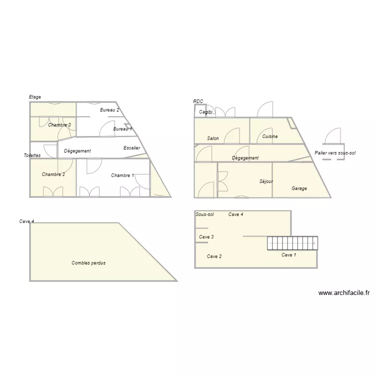 Croquis HARRAULT. Plan de 