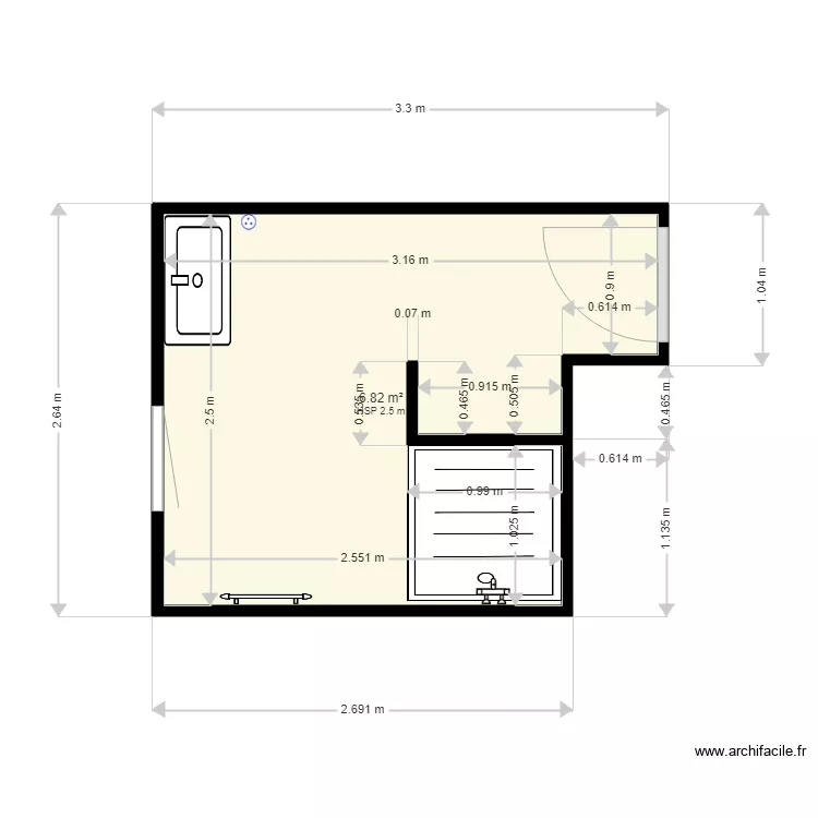 FOUQUET 1 Existant. Plan de 