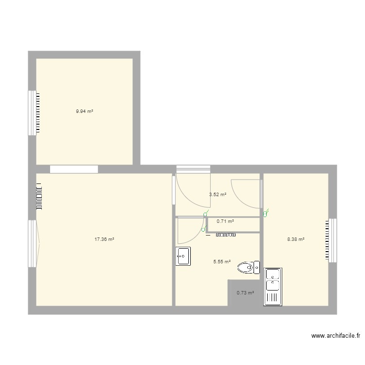 St Jean T2 2. Plan de 0 pièce et 0 m2