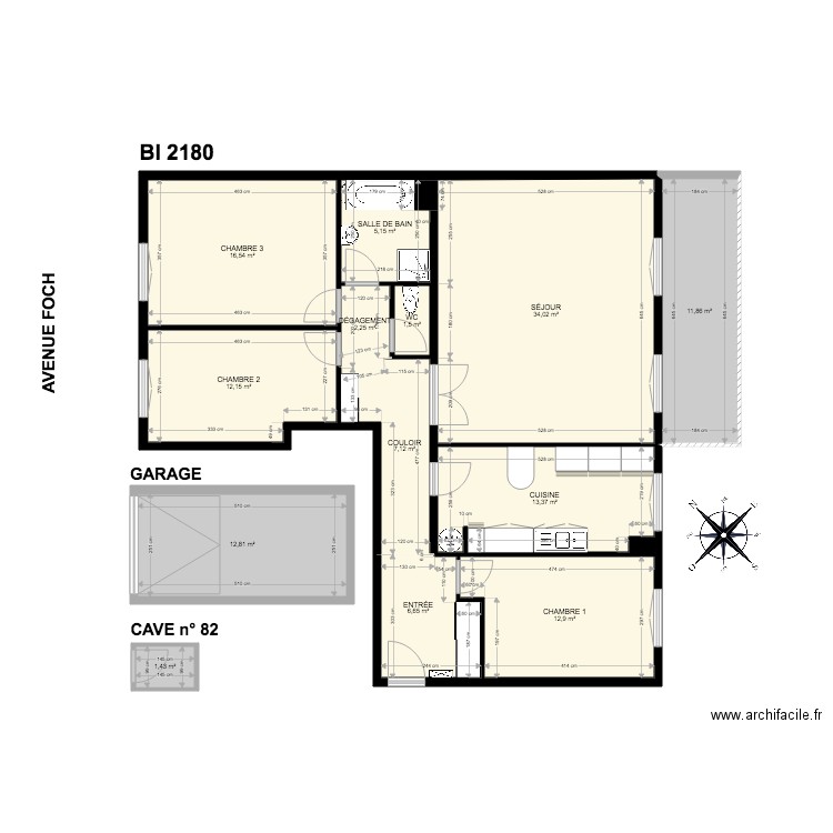 BI 2180. Plan de 0 pièce et 0 m2