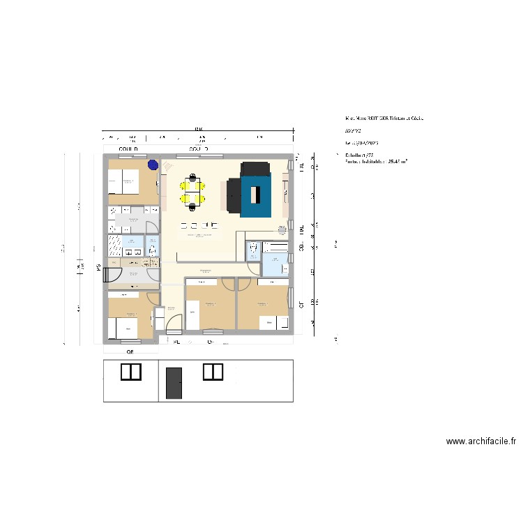 NATILIA - MODIF SAVEAN - TOURNEBOISSET DEFINITIF. Plan de 13 pièces et 125 m2