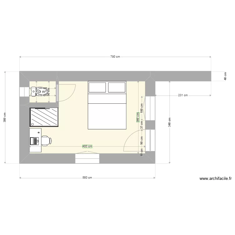 Cabane-spa. Plan de Cabane-spa. Plan de