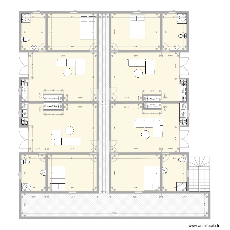 Studio BRK 976. Plan de 13 pièces et 205 m2