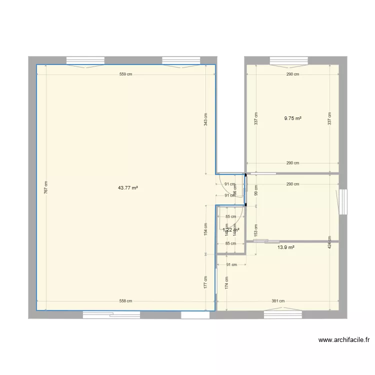 Maison 1. Plan de 
