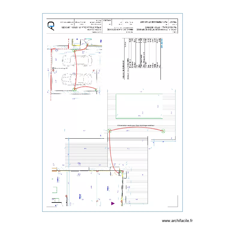 JLP Electricit&eacute; Garage . Plan de 