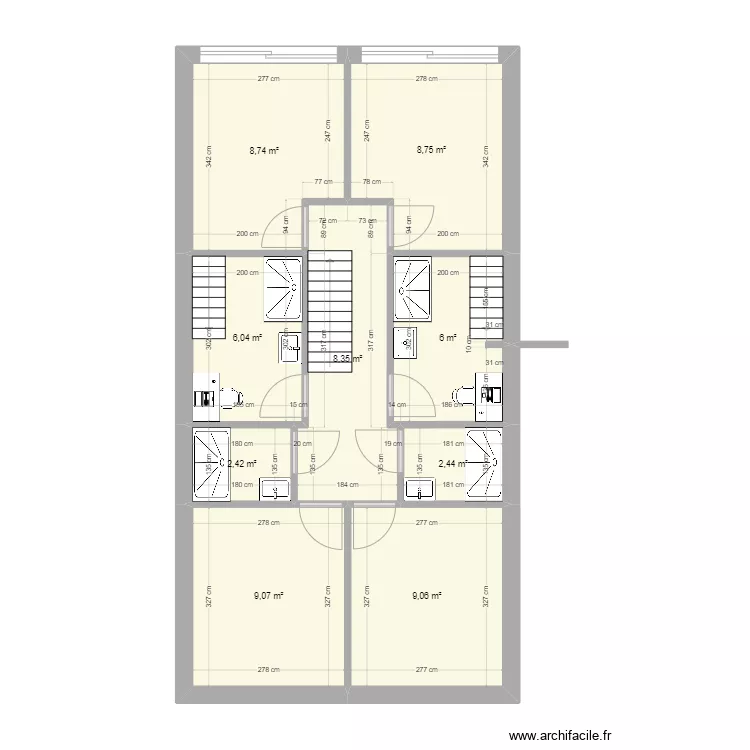 361 thiers. Plan de 