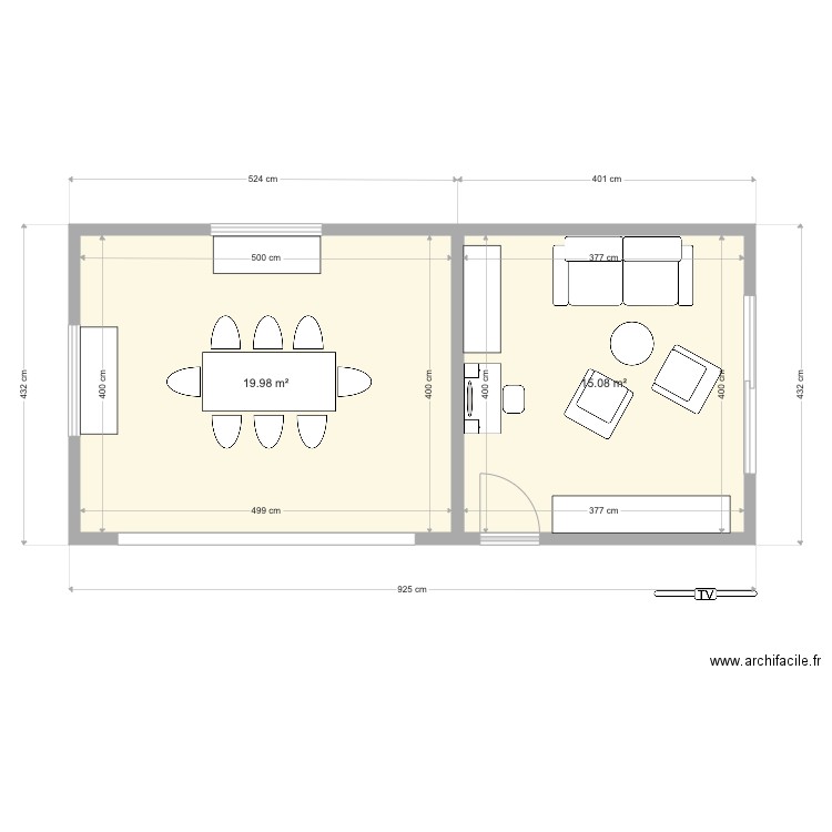 new 7. Plan de 2 pièces et 35 m2