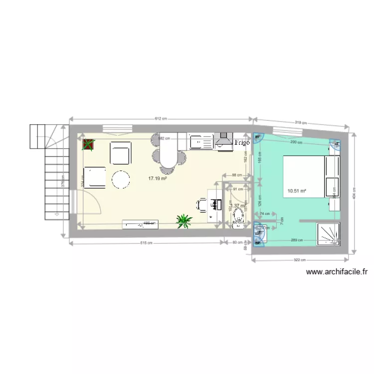 appart 1er &eacute;tage gauche. Plan de 