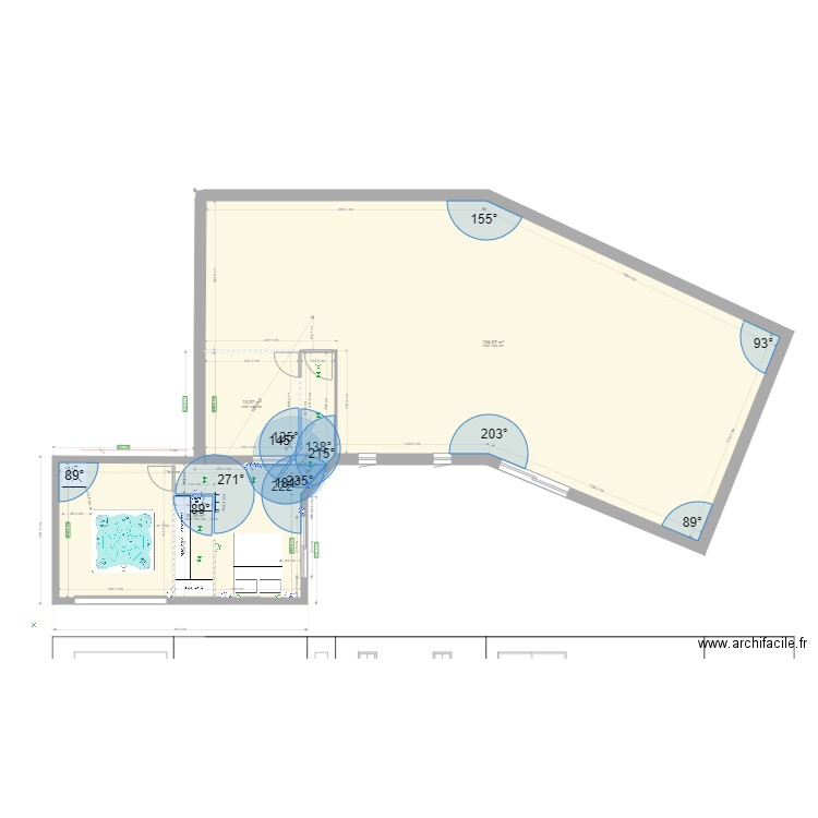 nouvel idée. Plan de 3 pièces et 175 m2