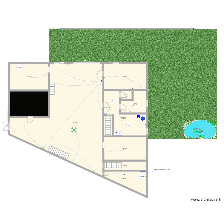 niveau sous sol . Plan de 0 pièce et 0 m2