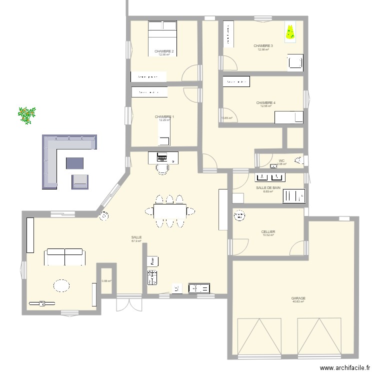 MAISON 160M2. Plan de 0 pièce et 0 m2