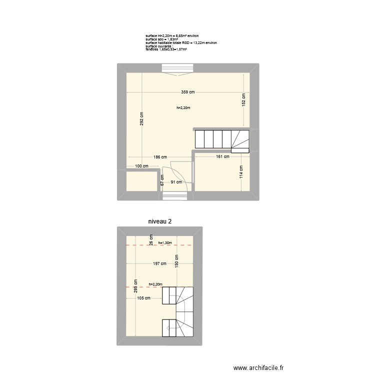 20 Jean Jaurès Etage 2 porte 21. Plan de 4 pièces et 18 m2