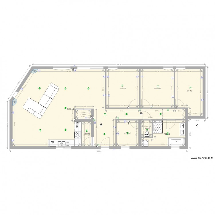 implantation canapé. Plan de 0 pièce et 0 m2