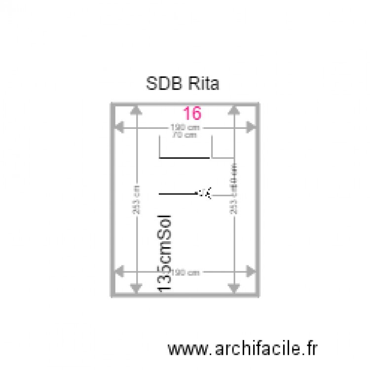 FENTRE SDB RITA. Plan de 0 pièce et 0 m2