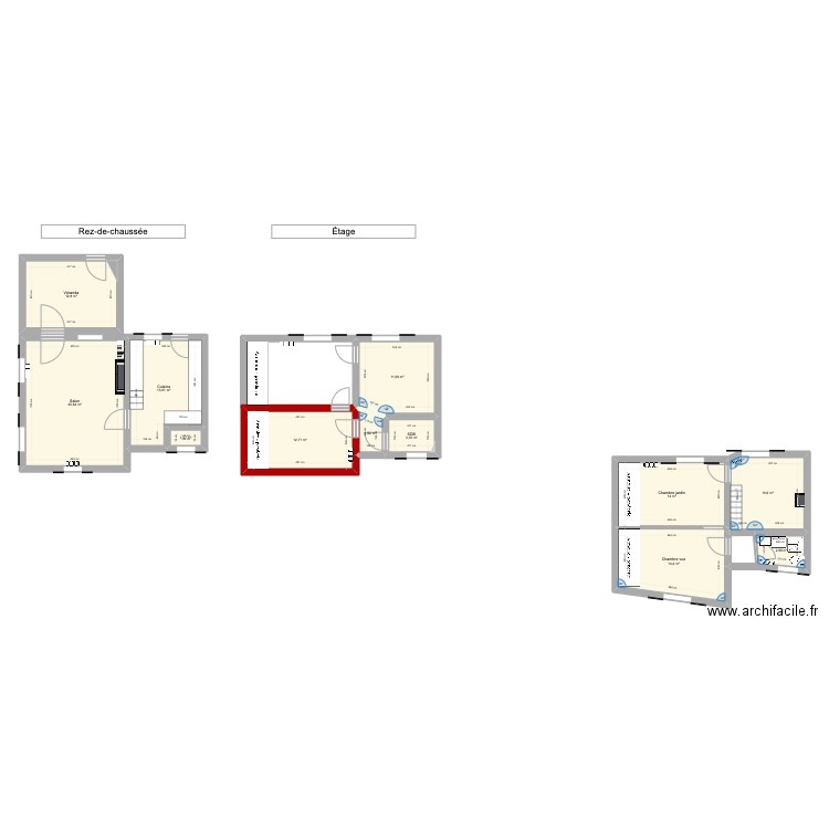 Saint Germain. Plan de 12 pièces et 125 m2