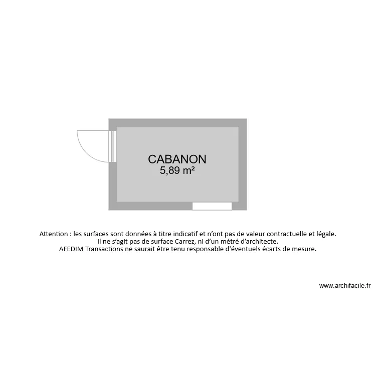 BI 6910 CABANON . Plan de 