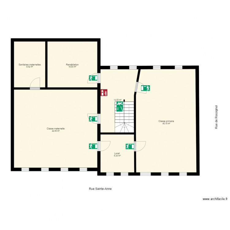 termes étage 1. Plan de 0 pièce et 0 m2