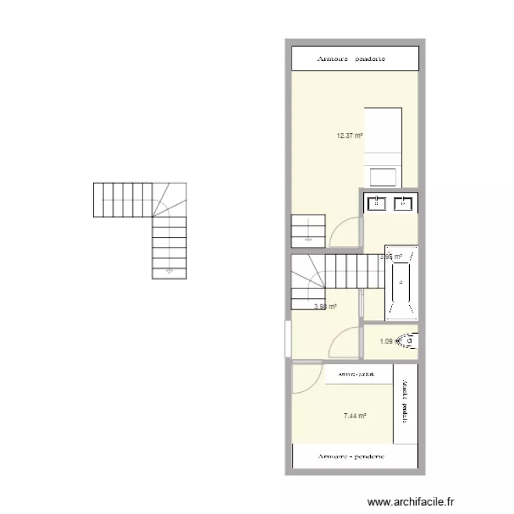 loft chambre andrea dressing 3. Plan de 