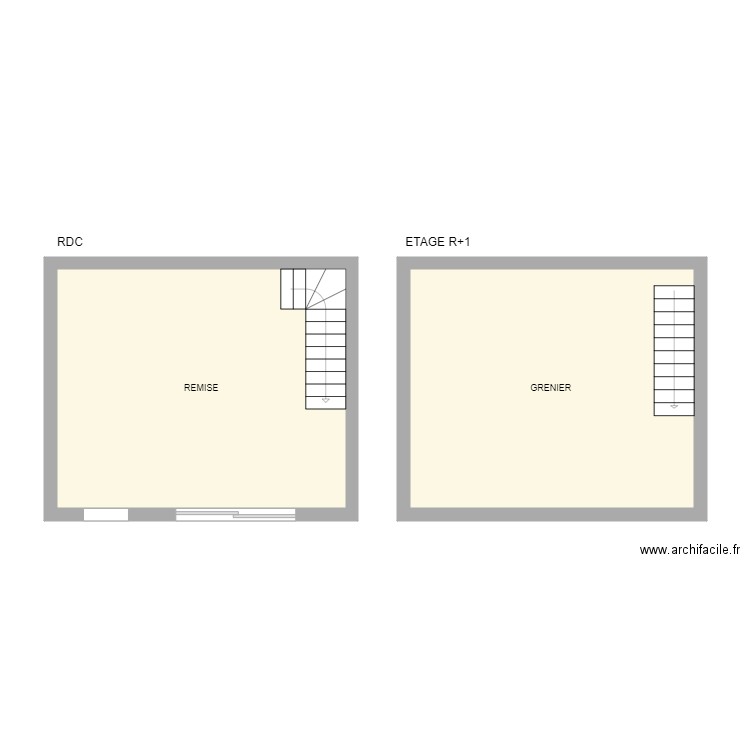 CHAPUT 1. Plan de 2 pièces et 55 m2