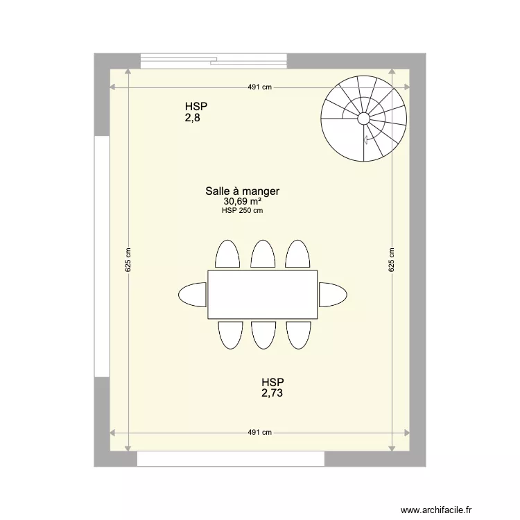 PIèce de vie RP. Plan de PIèce de vie RP. Plan de