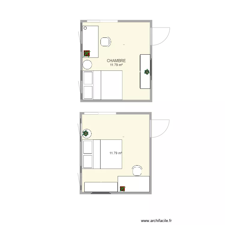 Chambre1. Plan de 