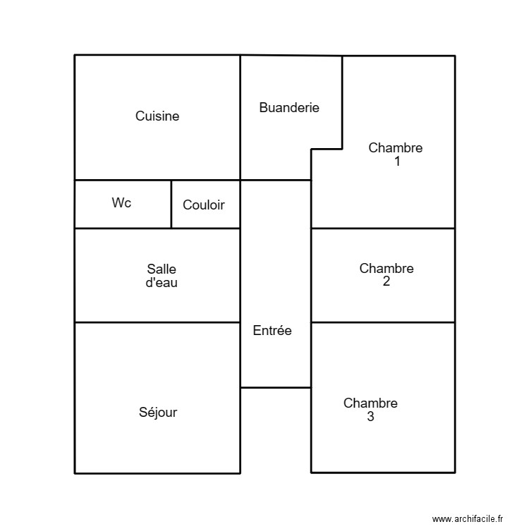 QUIMPER GARREC 4EME. Plan de 6 pièces et 39 m2