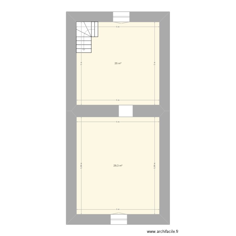 Rollet 2 . Plan de 5 pièces et 108 m2