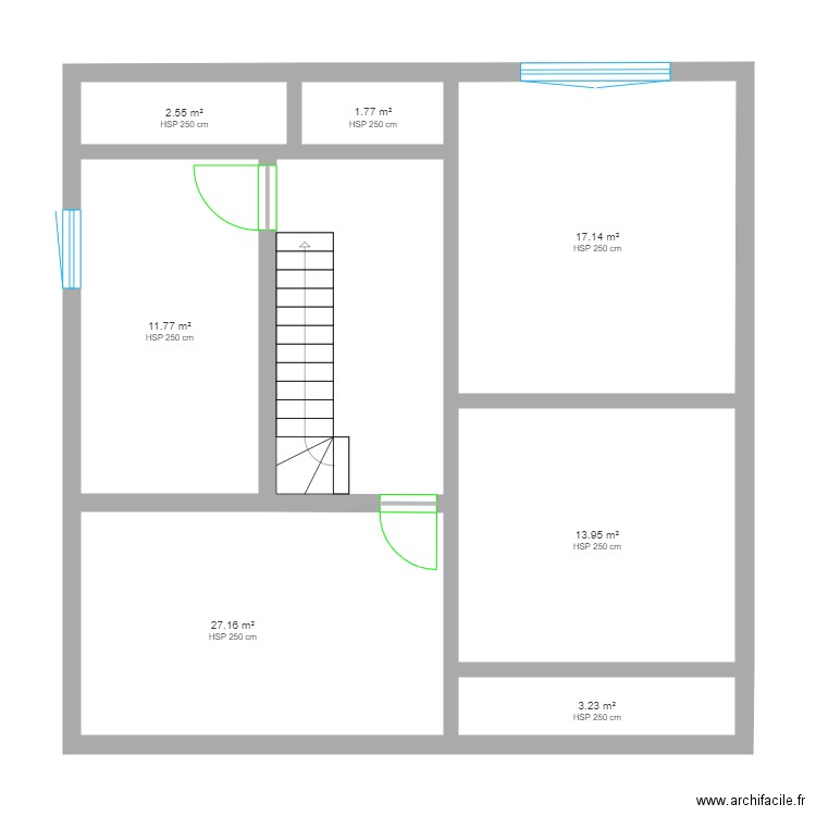surface etage. Plan de 0 pièce et 0 m2