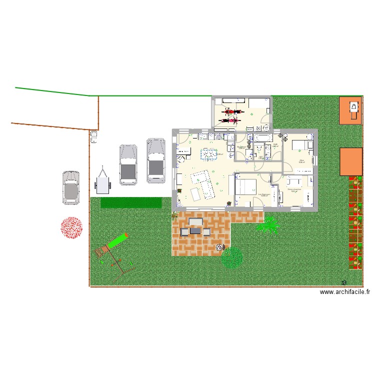 Herbignac. Plan de 7 pièces et 93 m2