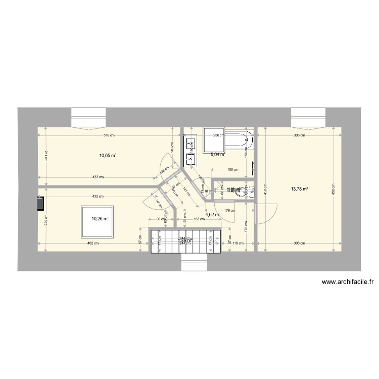 Grange &eacute;tage. Plan de 0 pièce et 0 m2