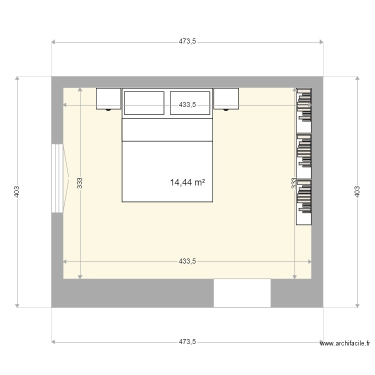 chambre derouf. Plan de 0 pièce et 0 m2